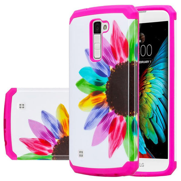 LG K8, LG Escape 3 Case, Protective Hybrid, Sun Flower WWW.COVERLABUSA.COM