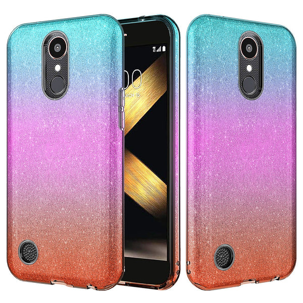 lg k20 plus glitter case - teal - www.coverlabusa.com