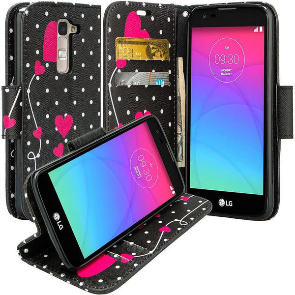 LG Leon LTE Case | Lg Tribute 2 Case | LG Power | LG Sunset | LG Destiny | LG Risio Case - polka dot hearts www.coverlabusa.com