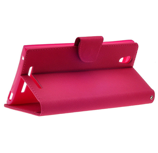 ZTE ZMAX leather wallet case - hot pink - www.coverlabusa.com