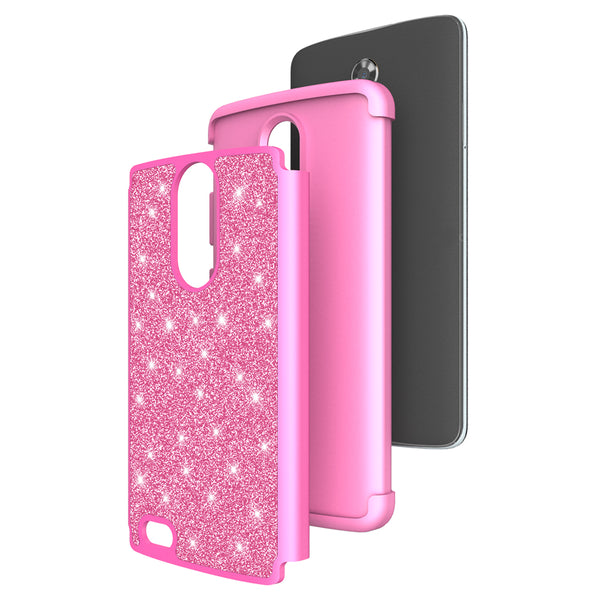 ZTE Max XL Glitter Hybrid Case - Hot Pink - www.coverlabusa.com