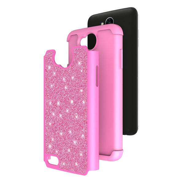 LG X Power 2 Glitter Hybrid Case - Hot Pink - www.coverlabusa.com