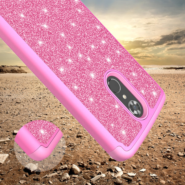 ZTE Max XL Glitter Hybrid Case - Hot Pink - www.coverlabusa.com
