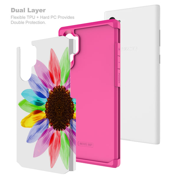 samsung galaxy note 10 plus hybrid case - vivid sunflower - www.coverlabusa.com