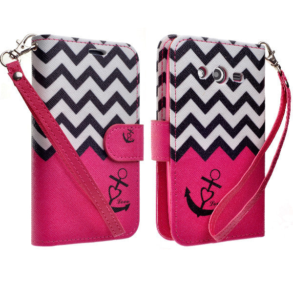 galaxy avant wallet case - hot pink anchor - www.coverlabusa.com