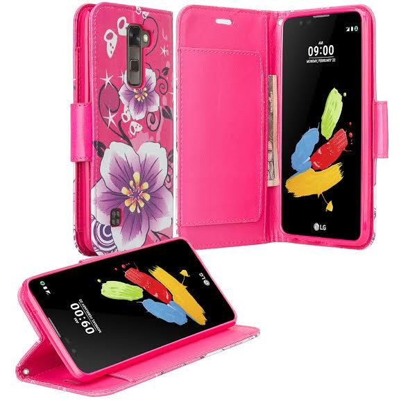 LG Stylo 2 Case, Stylo 2 V, Stylo 2 Plus Wallet Case - hot pink orchid - www.coverlabusa.com