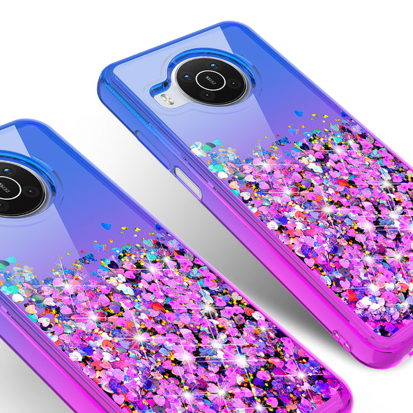 glitter phone case for nokia x100 - blue/purple gradient - www.coverlabusa.com