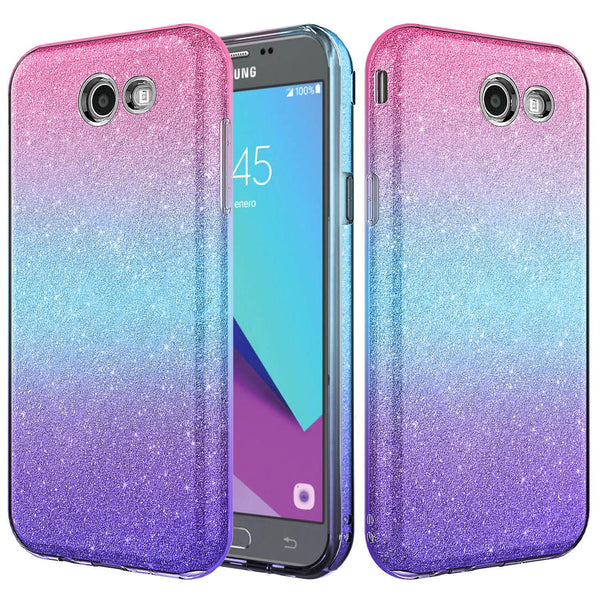 samsung galaxy j3 emerge glitter case - hot pink - www.coverlabusa.com