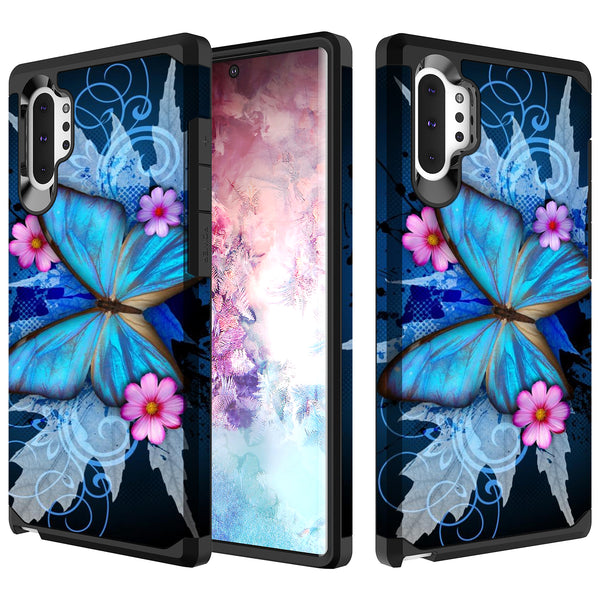 samsung galaxy note 10 hybrid case - blue butterfly - www.coverlabusa.com