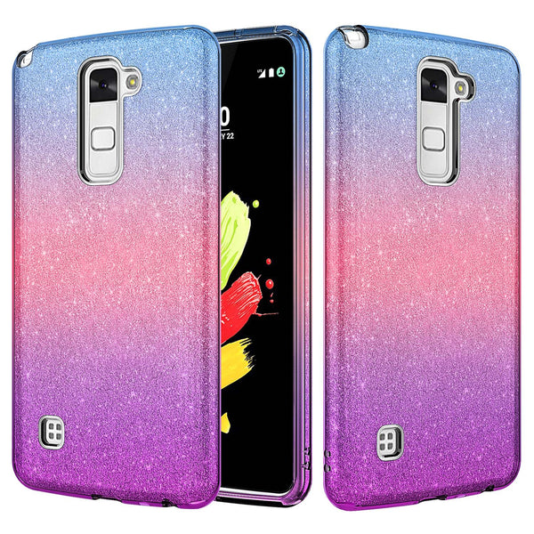 lg stylo 2 glitter case - blue - www.coverlabusa.com
