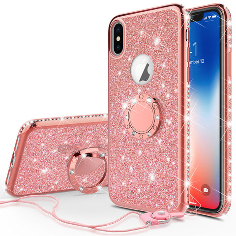 Apple iPhone XR , Apple A1984 Case, Glitter Cute Phone Case