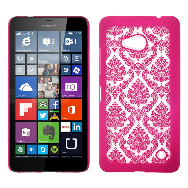 Microsoft Lumia 640 Damask-Hot Pink- www.coverlabusa.com