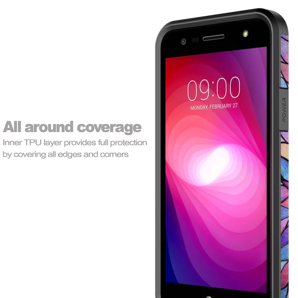 lg x power 2 hybrid case - rainbow flower - www.coverlabusa.com