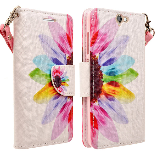 HTC One A9 leather wallet case - vivid sunflower - www.coverlabusa.com