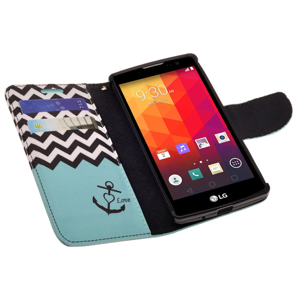 lg volt2 wallet case - teal anchor - www.coverlabusa.com