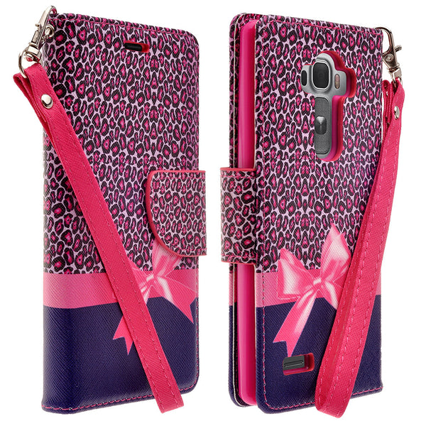 LG G4 leather wallet case - cheetah prints - www.coverlabusa.com