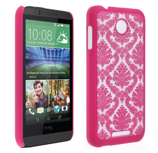 HTC Desire 510 Damask Case Cover - Hot Pink - www.coverlabusa.com 