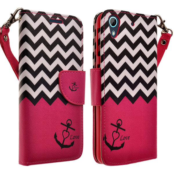 HTC Desire 626 Case - hot pink anchor - www.coverlabusa.com