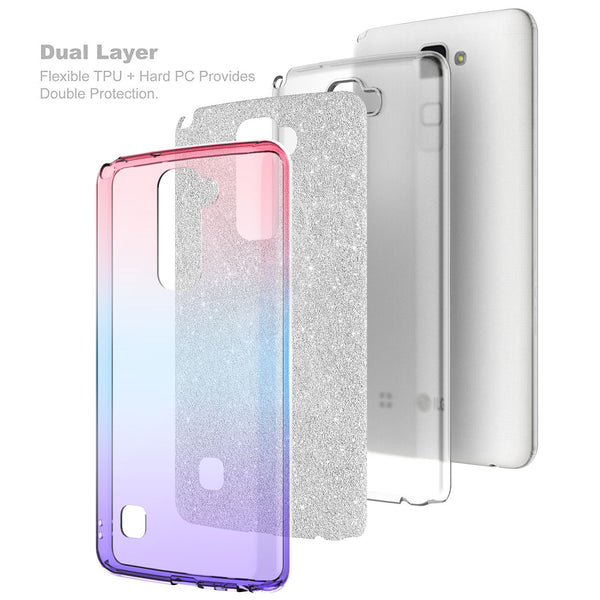 lg stylo 3 glitter case - hot pink - www.coverlabusa.com