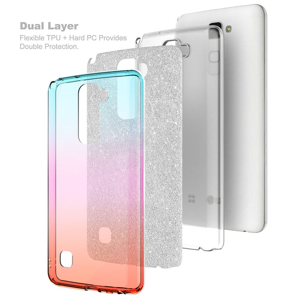 lg stylo 2 glitter case - teal - www.coverlabusa.com