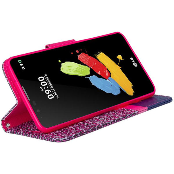 LG Stylo 2 Case, Stylo 2 V, Stylo 2 Plus Wallet Case - cheetah print - www.coverlabusa.com
