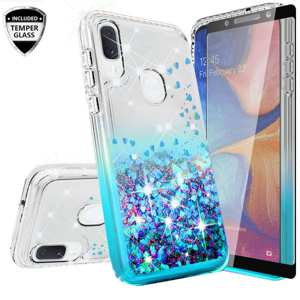 clear liquid phone case for alcatel 3v (2019) - teal - www.coverlabusa.com