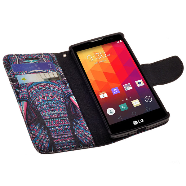 lg volt2 wallet case - tribal elephant - www.coverlabusa.com