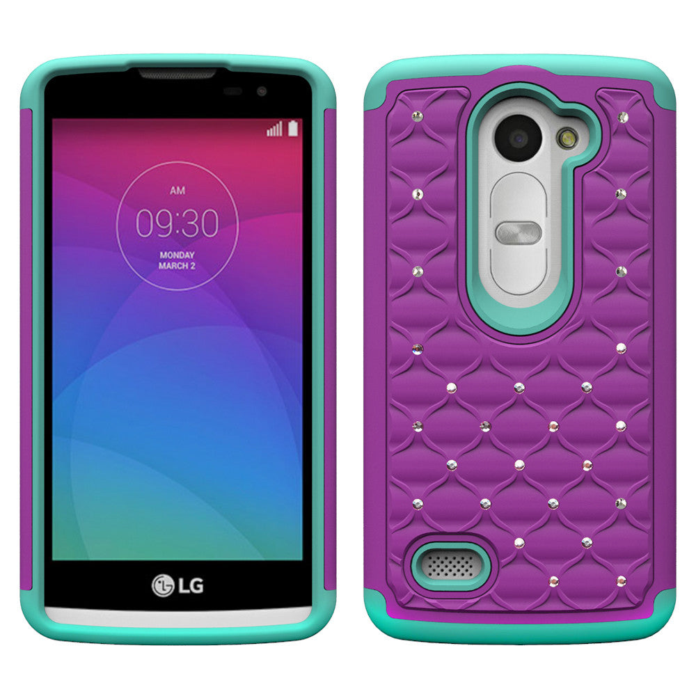 LG Leon LTE Case | Lg Tribute 2 Case | LG Power | LG Sunset | LG Destiny | LG Risio Case - Purple/Teal - www.coverlabusa.com