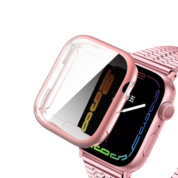 Apple Watch iWatch Series 7 Full Soft Slim Case 41mm Cover Frame Protective TPU Soft - 41mm - Pink - www.coverlabusa.com