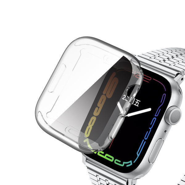 Apple Watch iWatch Series 7 Full Soft Slim Case 41mm Cover Frame Protective TPU Soft - 41mm - Clear - www.coverlabusa.com