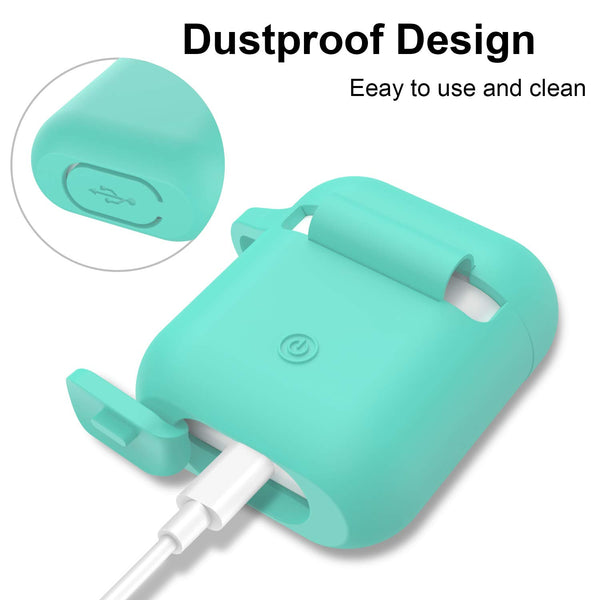 apple airpods charging case silicone cover - www.coverlabusa.com - green