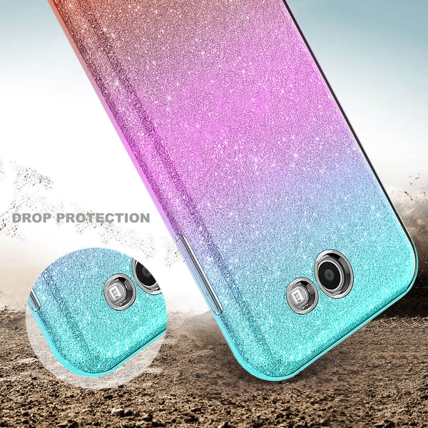 samsung galaxy j3 emerge glitter case - teal - www.coverlabusa.com