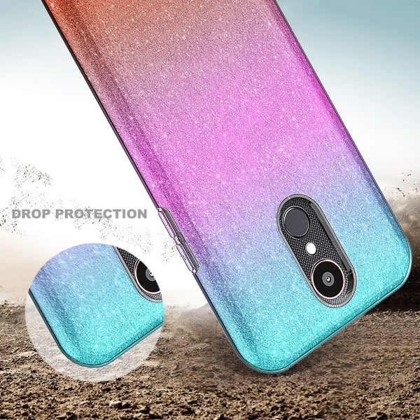 lg k20 plus glitter case - teal - www.coverlabusa.com