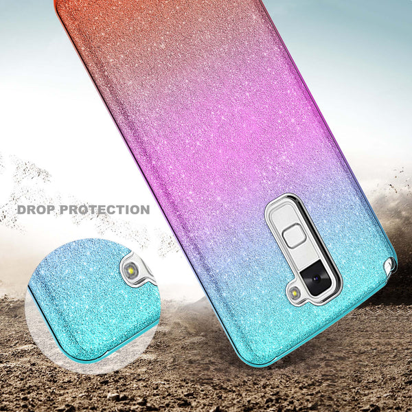 lg stylo 2 glitter case - hot pink - www.coverlabusa.com