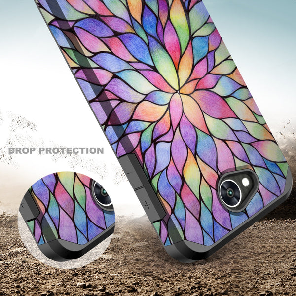 lg x power 2 hybrid case - rainbow flower - www.coverlabusa.com