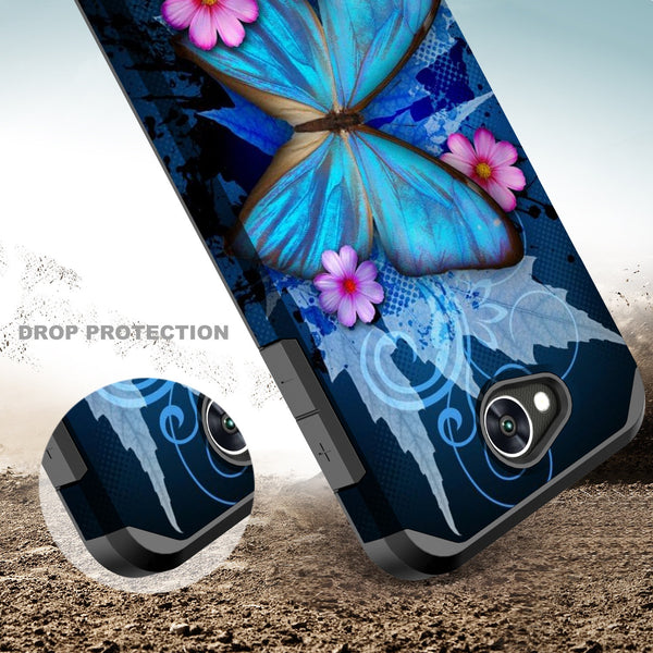 lg x power 2 hybrid case - blue butterfly - www.coverlabusa.com