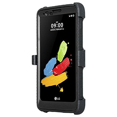 lg stylo 2 holster shell combo - black - www.coverlabusa.com