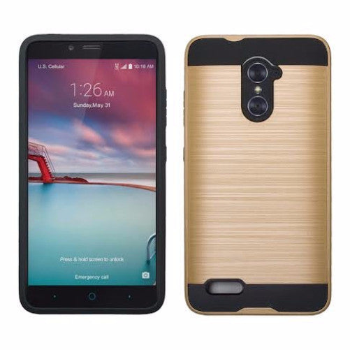 ZTE Grand X Max 2 | Imperial Max/Max Duo Hybrid Case - Brush Gold - coverlabusa.com