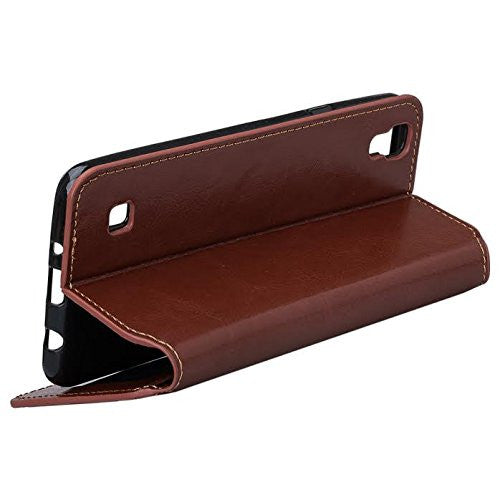 lg tribute hd pu leather wallet case - brown - www.coverlabusa.com