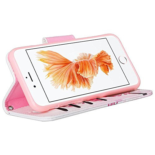 iphone 7 plus case, iphone 7 plus wallet case - cherry blossom - www.coverlabusa.com