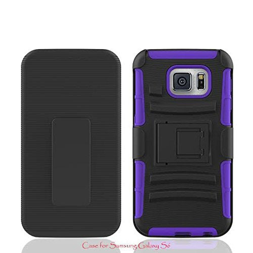 galaxy S6 holster shell case - purple - www.coverlabusa.com