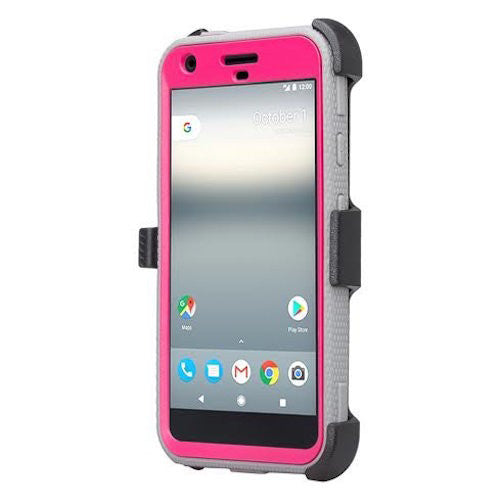 google pixel shockproof armor holster shell combo - hot pink - www.coverlabusa.com