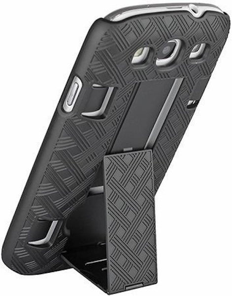 Samsung Galaxy J7 (2015) holster shell case - black - www.coverlabusa.com