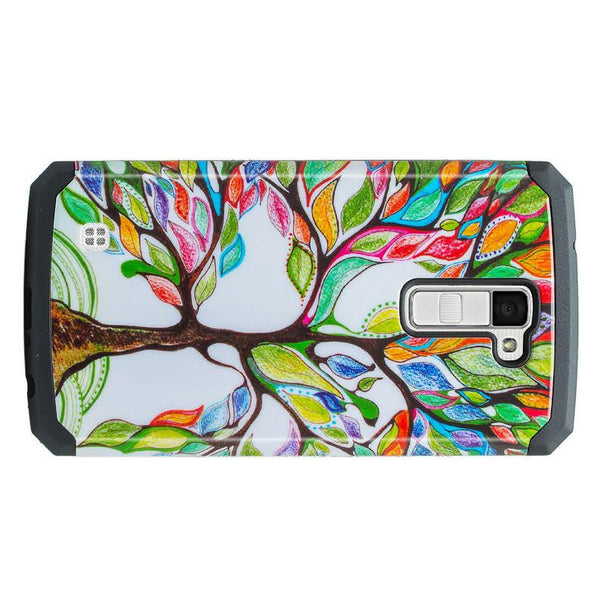 LG K10 / LG Premier LTE Case, Protective Hybrid, Colorful Tree WWW.COVERLABUSA.COM