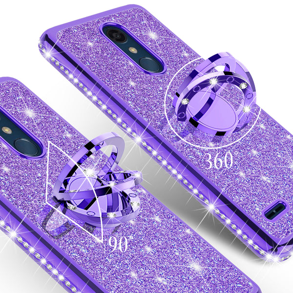 lg stylo 4 glitter bling fashion case - purple - www.coverlabusa.com