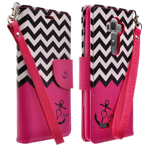 LG G4 leather wallet case -  hot pink - www.coverlabusa.com 