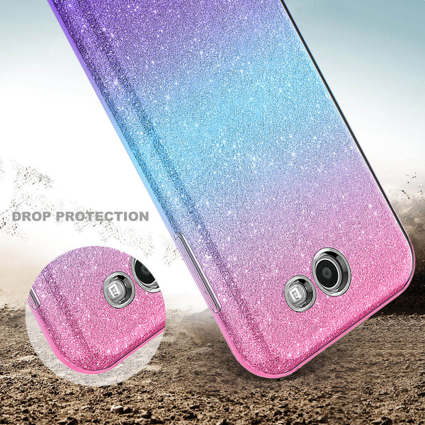 samsung galaxy j3 emerge glitter case - hot pink - www.coverlabusa.com