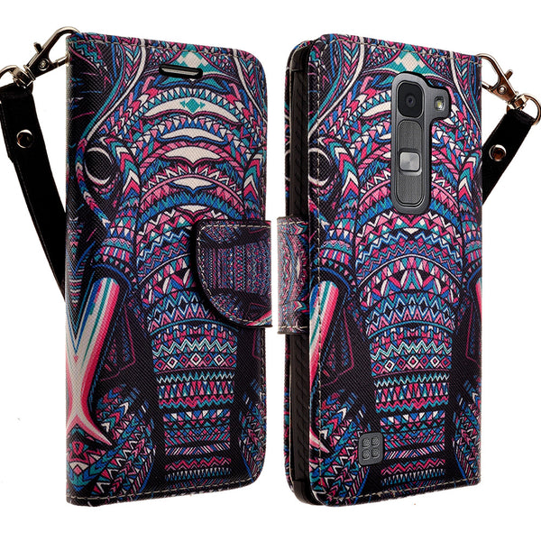 lg volt2 wallet case - tribal elephant - www.coverlabusa.com