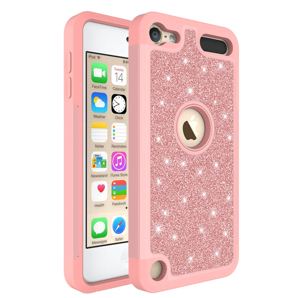 Apple iPod Touch 5 Glitter Hybrid Case - Rose Gold - www.coverlabusa.com