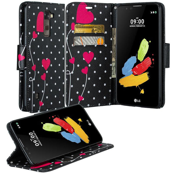 LG Stylo 2 Case, Stylo 2 V, Stylo 2 Plus Wallet Case - polka dots - www.coverlabusa.com